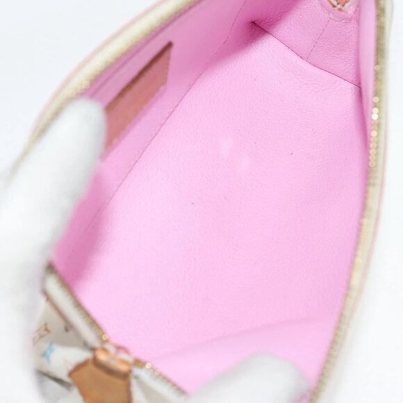 LOUIS VUITTON Multicolor Pochette Cosmetic PM Pouch White - Picture 8 of 16